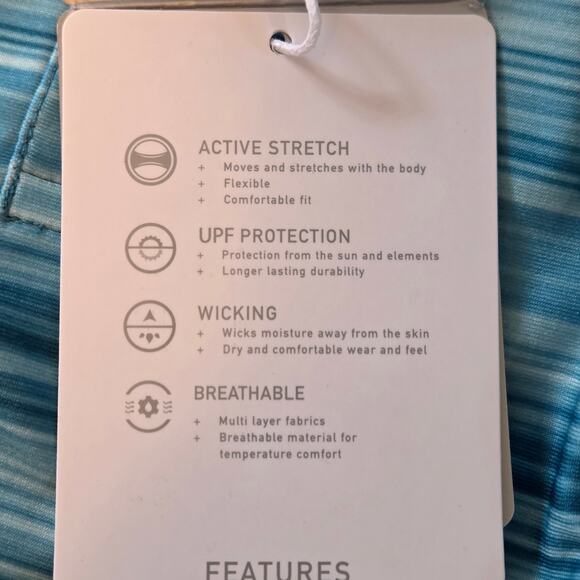 Hickey Freeman Golf Polo Shirt Striped Teal Turquoise NWT Size Large - Picture 8 of 12